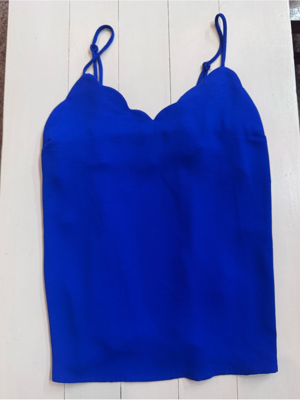 Monteau Cobalt Scallop Edge Camisole